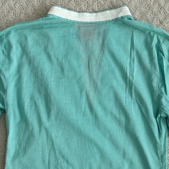 Tory Burch Cotton Tunic Top Mint/White Size 4 Lightweight Summer Preppy Designer - Picture 10 of 12
